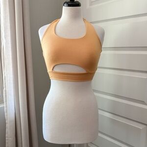 Princess Polly Cut Out Halter Tank Top | 6 | Cantaloupe Orange